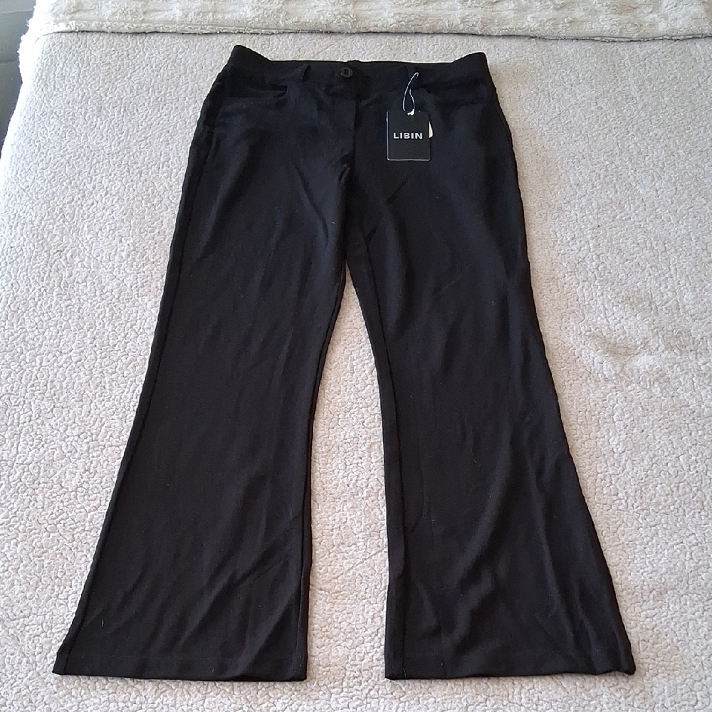 New Libin Women's Elegant Black Flare Pants 8